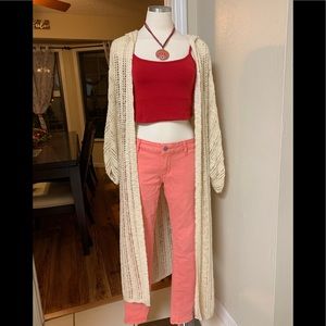 🌟Salmon cropped pants